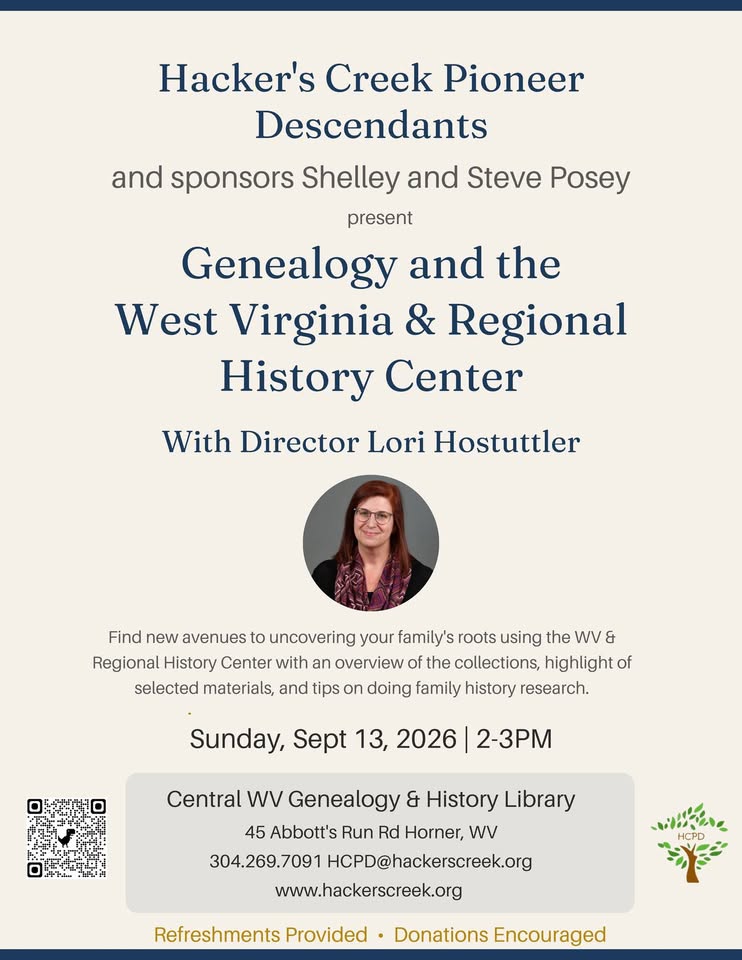 Genealogy and the WV & Regional History Center