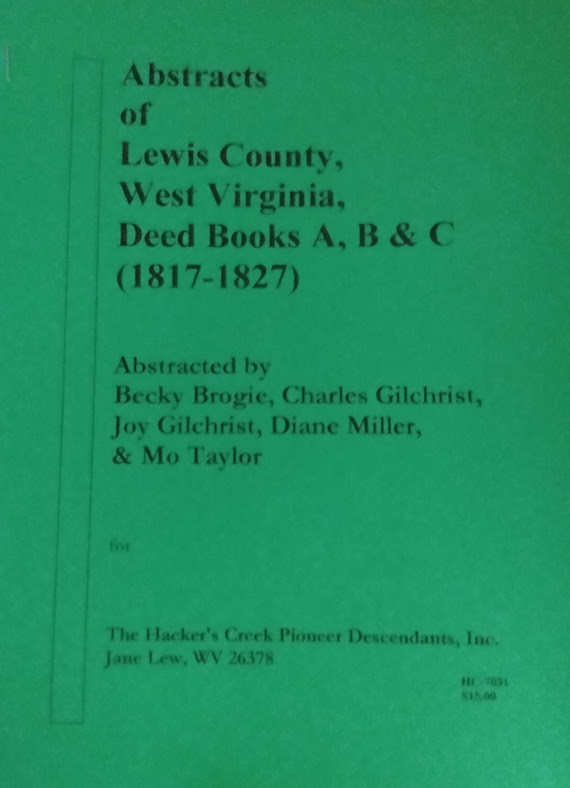 Abstracts of Lewis County, WV Deed Books A,B & C (1817-1827)